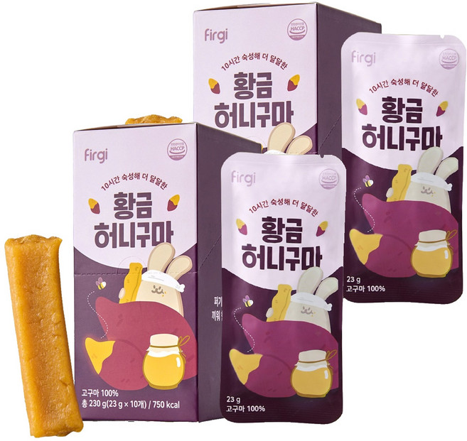 퍼기 황금 허니구마 간식 10p, 허니 고구마, 230g, 2개
