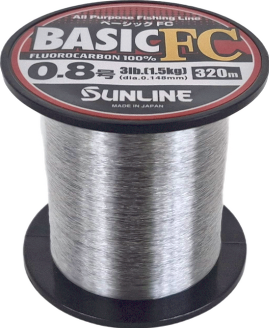 SUNLINE Basic FC 日本製 碳纖線 釣魚線, 銀色, 1個