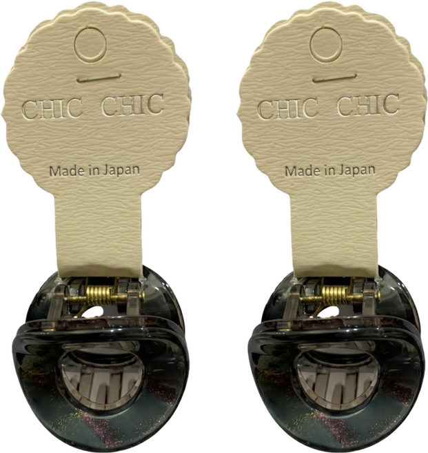 CHIC CHIC 日本造型抓夾 SY12877 2個, 簍空圓黑, 1組