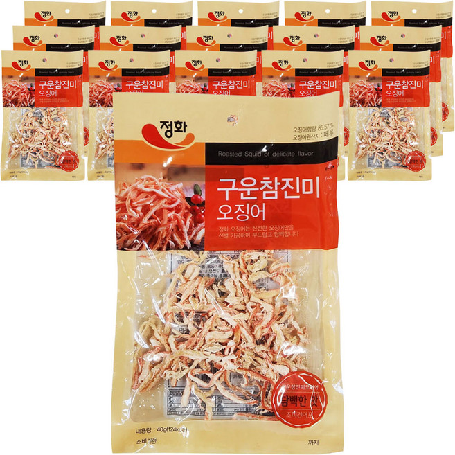 정화식품 구운참진미 오징어, 40g, 16개