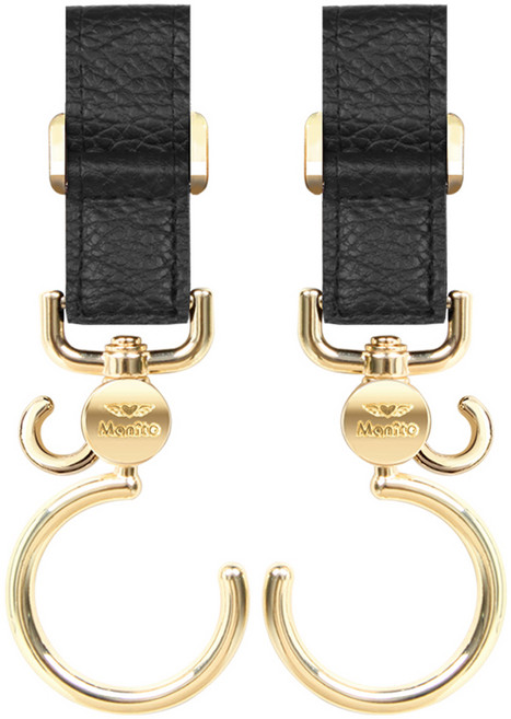 마니또 스타일러 스핀 듀오 유모차 걸이, 골드 블랙, 2개