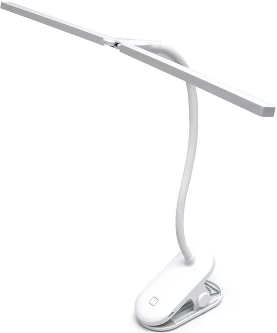 비센드 듀얼램프 클립 LED 스탠드 BS-550, 화이트