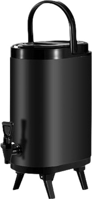 Hesii 橢圓形保溫茶桶 6L 304不鏽鋼材質, 雅典黑, 1個