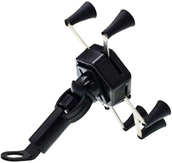 六爪可充電機車手機架, 黑色, ZF747