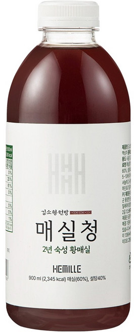헤밀레 김소형 원방 매실청, 900ml, 1개