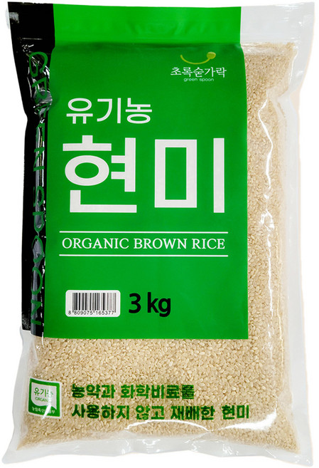 초록숟가락 유기농 현미, 3kg, 1개