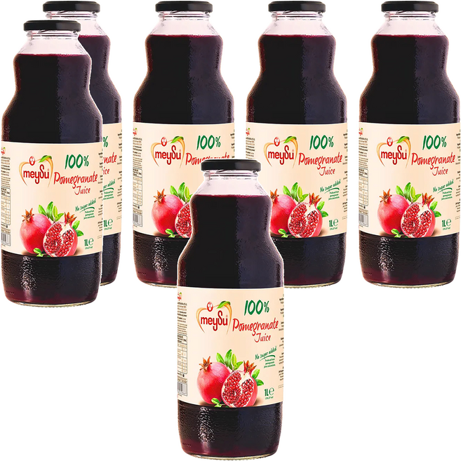 meySu 美愫 100%紅石榴汁, 1L, 6瓶