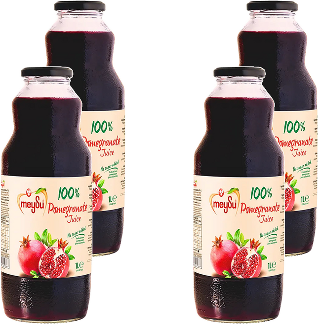meySu 美愫 100%紅石榴汁, 1L, 4瓶