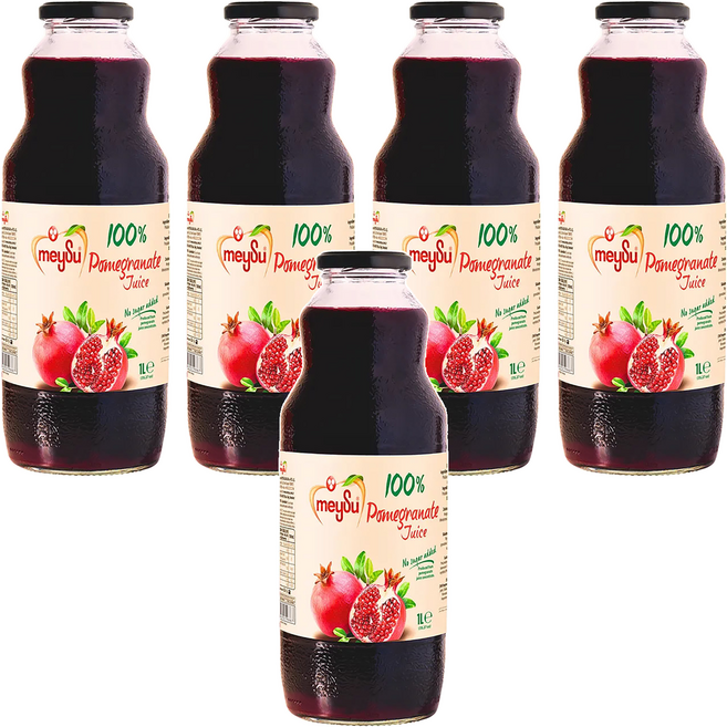 meySu 美愫 100%紅石榴汁, 1L, 5瓶