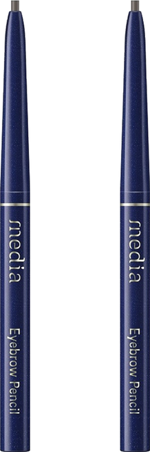 media 媚點 台灣公司貨 自轉式眉筆, 黑色, 2支