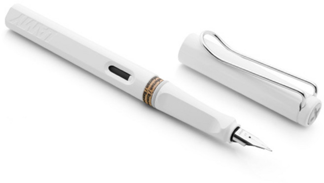 라미 사파리 만년필, EF, 화이트