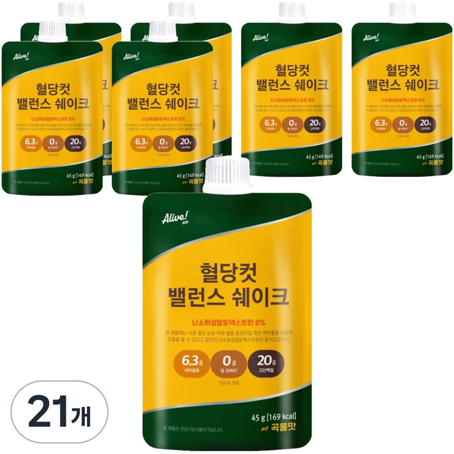 Alive 植物性蛋白質奶昔隨身包 穀物口味, 21包, 45g