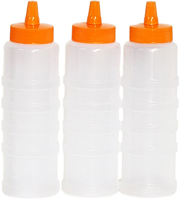 호레카 국내생산 눈금있는 소스통 케찹병, 680ml, 3개