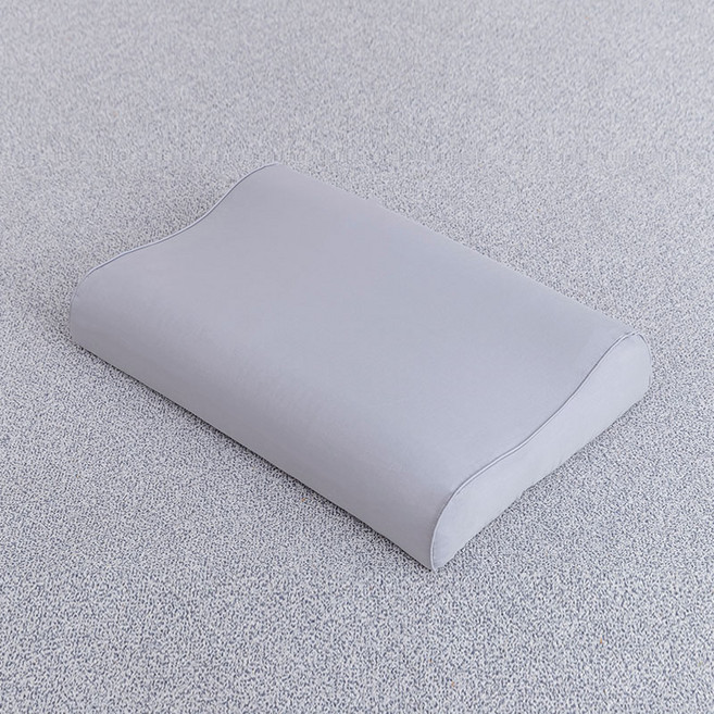 아지오텍스 서포트슬림 굴곡형 라텍스베개 + 속커버 + 겉커버, 라이트그레이, 1개
