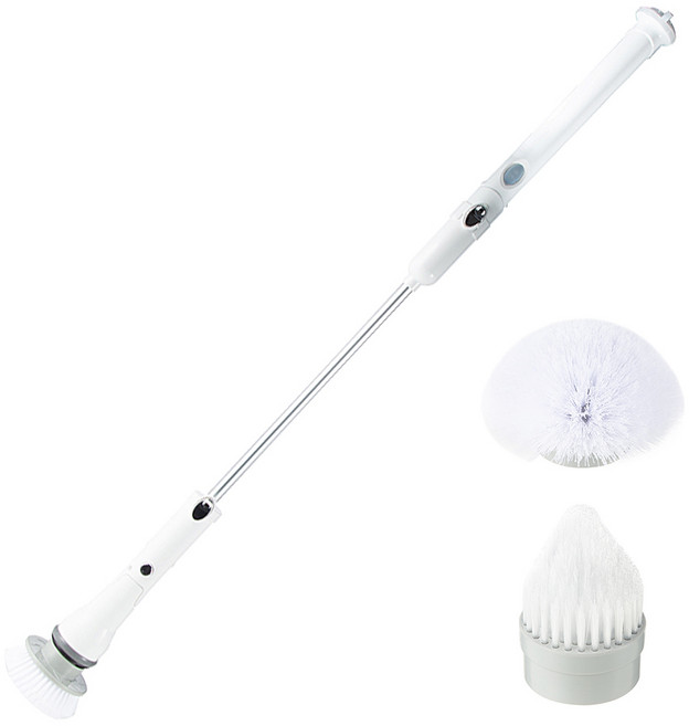 홈플래닛 3단계 각도 조절 무선 욕실 청소기, 1503, 화이트