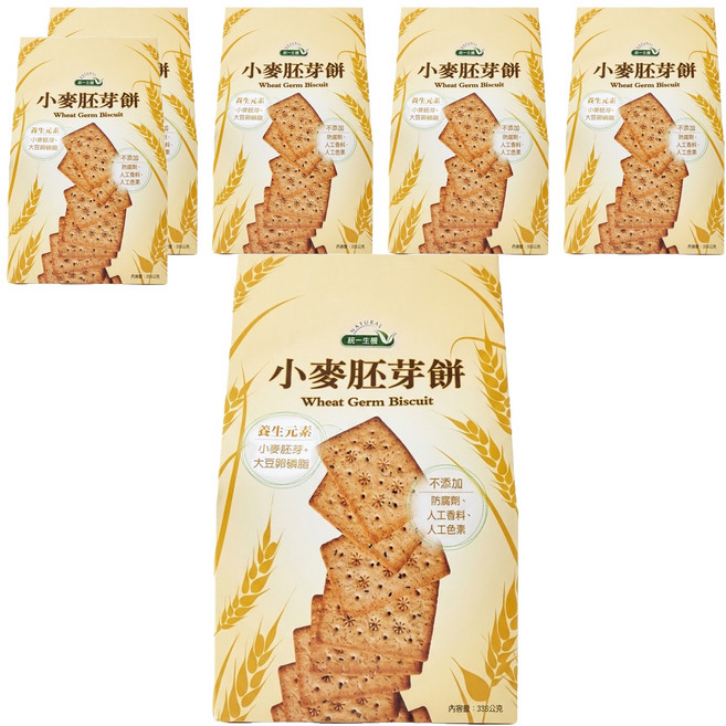 統一生機 小麥胚芽餅, 336g, 6包