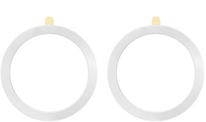 더블유케이스 맥세이프링 플레이트 호환 자석 스티커, 화이트, 2개