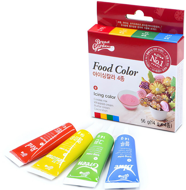 브레드가든 아이싱칼라 4종, 56g, 1개