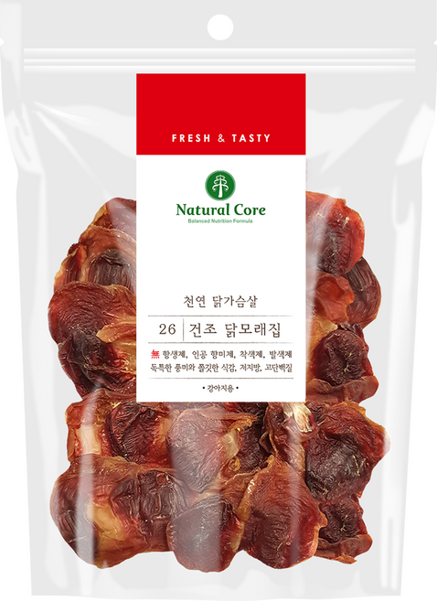 네츄럴코어 강아지 건조 간식, 닭모래집, 1개, 120g