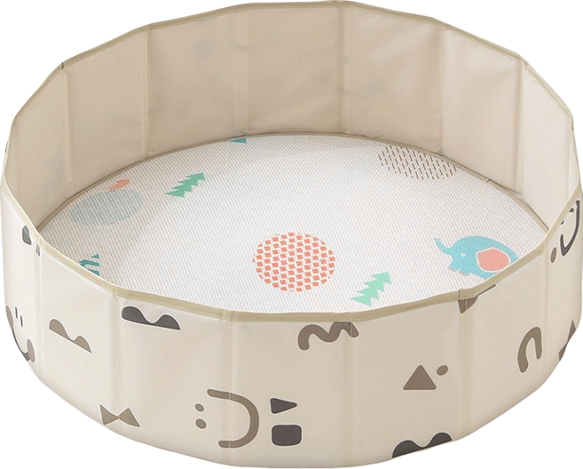 MH家居 笑臉兒童球池 附地墊, 卡其色, 1套