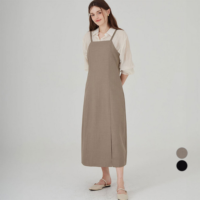 ELLE PARIS 뷔스티에 심플 레이어드 원피스