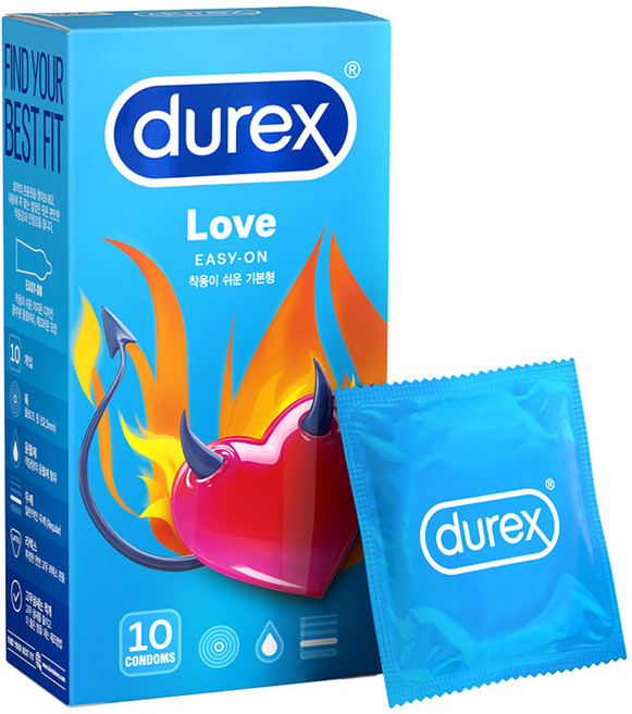 듀렉스 러브 일반형 콘돔, 10개입, 1개
