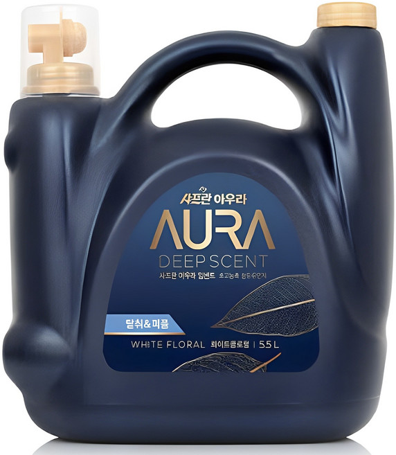 아우라 딥센트 초고농축 섬유유연제 화이트플로럴 본품, 5.5L, 1개