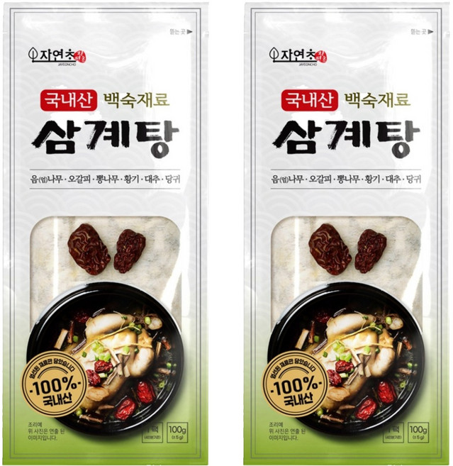 자연초 삼계탕 백숙재료, 100g, 2개