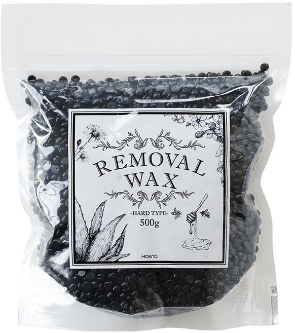 모엔드 대용량 프리모 제모 하드왁스 블랙, 500g, 1개