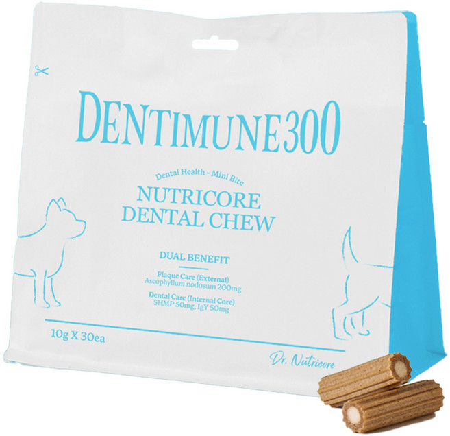닥터뉴트리코어 강아지 덴티뮨 300 하이포알러지 덴탈껌 30p, 구강케어, 300g, 1개