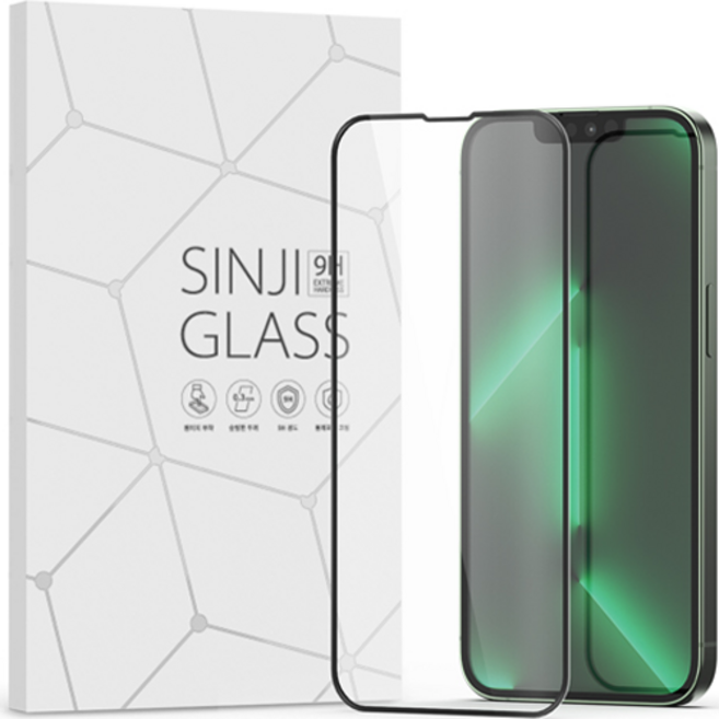 신지모루 탄소섬유 엣지 강화유리 휴대폰 액정보호필름 세트, 1개