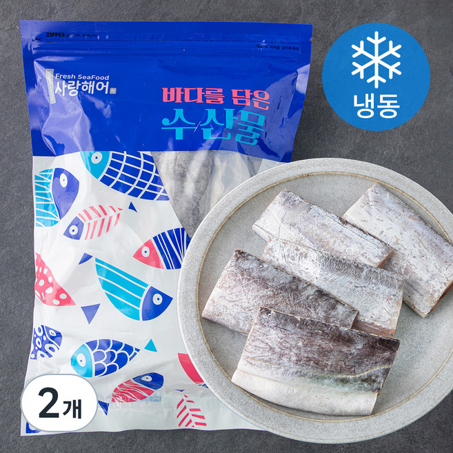 사랑해어 세네갈 손질 갈치 1마리 (냉동), 1kg, 2개