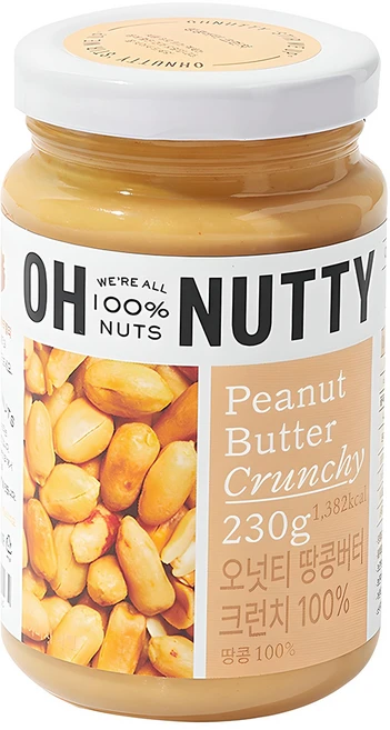 오넛티 땅콩버터 크런치 100%, 230g, 1개 - 쿠팡