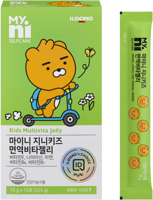 마이니 지니키즈 면역 비타젤리 15p, 225g, 1개