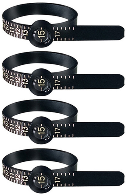 벨리안 손가락 링사이즈 측정 게이지 블랙, 11cm, 4개