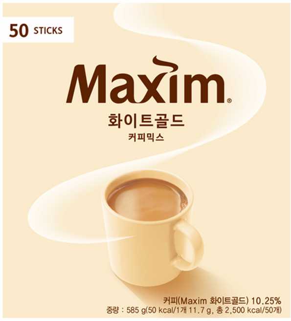 맥심 화이트골드 커피믹스, 11.7g, 50개입, 1개
