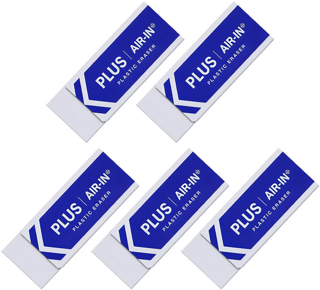 플러스 에어인 지우개 ER-100 WH, 화이트, 5개