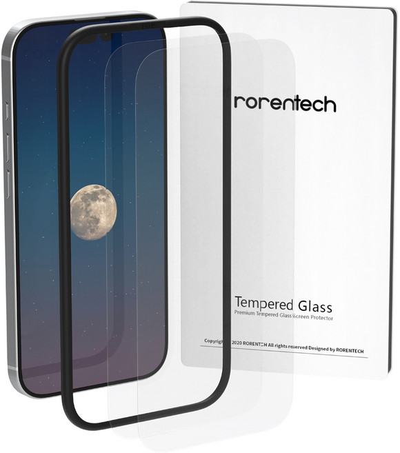 로랜텍 더스트넷 강화유리 휴대폰 액정보호필름 2p 세트, 1세트