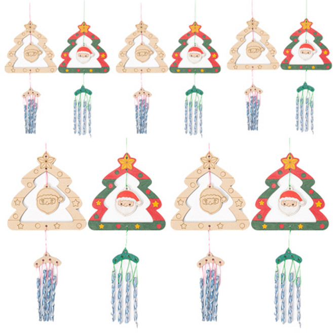 민화샵 크리스마스풍경 만들기재료, 트리XDPWD0341 + 랜덤 발송, 10개