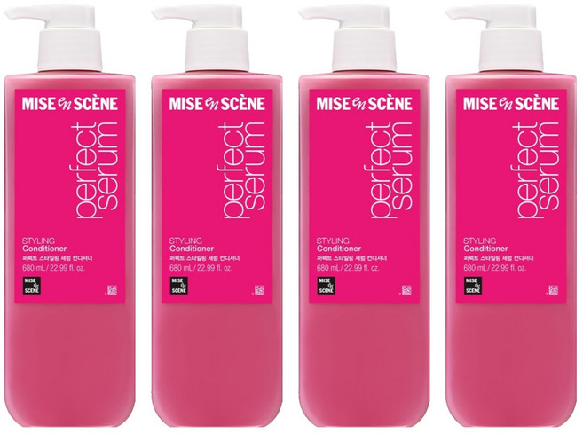 미쟝센 퍼펙트 스타일링 세럼 컨디셔너, 680ml, 4개