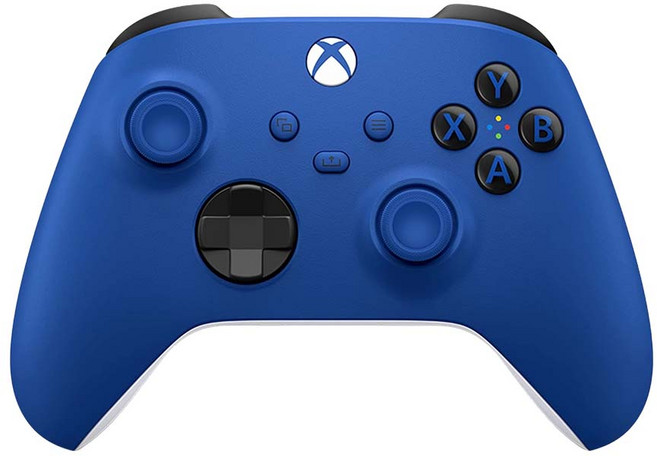 Microsoft 微軟 XBOX 無線控制器 附2顆AA電池 衝擊藍, 1914, 1個