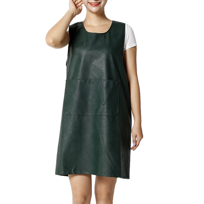 레오빈스 방수 조끼형 앞치마, 다크그린
