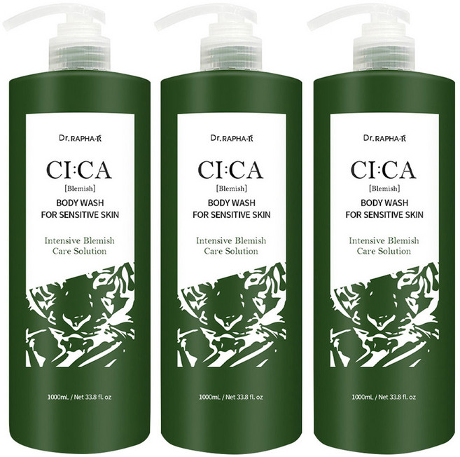 닥터라파알 시카 케어 블레미쉬 바디 워시 허브향, 1L, 3개