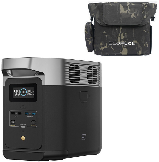 에코플로우 델타2 파워뱅크+전용가방 세트, 회색 + 검정, 1세트