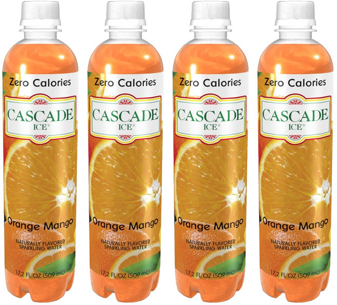 캐스케이드 제로칼로리 스파클링 오렌지 망고에이드, 509ml, 4개