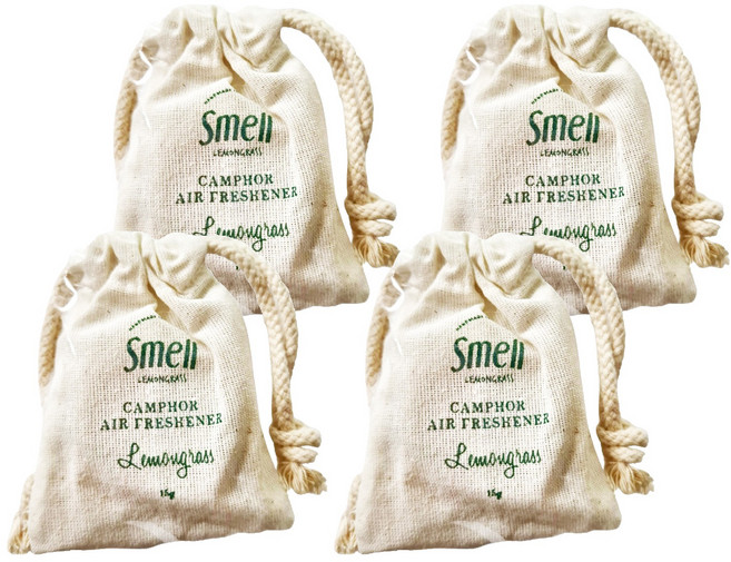 Smell LEMONGRASS 樟腦香氛磚, 檸檬草, 15g, 4個