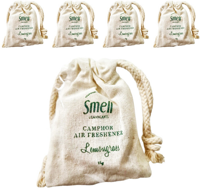 Smell LEMONGRASS 樟腦香氛磚, 檸檬草, 15g, 5個