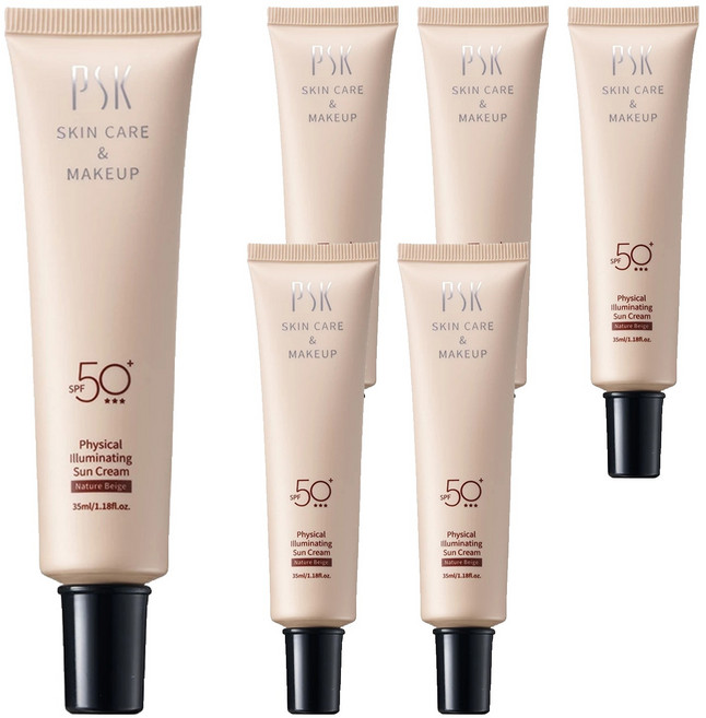 PSK 深海美肌專家 純物理全能潤色隔離霜 SPF50+, 自然色, 6條