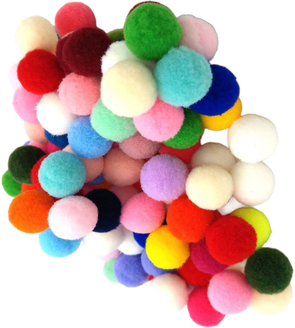 마다꾸미 DIY 꾸미기 만들기 컬러 믹스 고탄력 폼폼이 색방울, 혼합색상, 2개