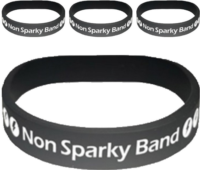 논스파키 정전기 방지 팔찌 블랙 L, 4개